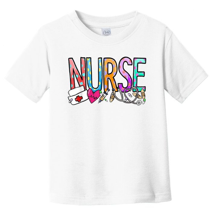 RN Nurse Colorful Gift Toddler T-Shirt