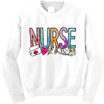 RN Nurse Colorful Gift Kids Sweatshirt