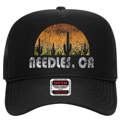 Retro Needles California Desert Sunset Vintage High Crown Mesh Back Trucker Hat