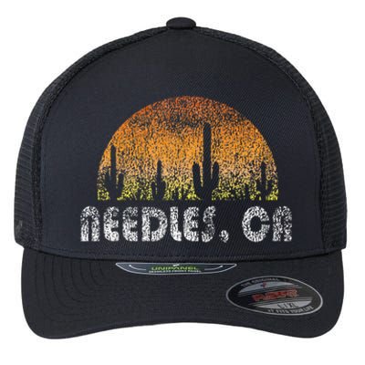 Retro Needles California Desert Sunset Vintage Flexfit Unipanel Trucker Cap