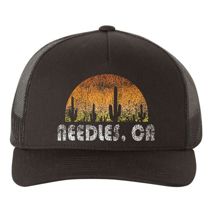 Retro Needles California Desert Sunset Vintage Yupoong Adult 5-Panel Trucker Hat