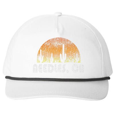 Retro Needles California Desert Sunset Vintage Snapback Five-Panel Rope Hat