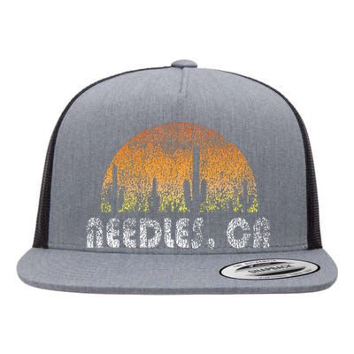 Retro Needles California Desert Sunset Vintage Flat Bill Trucker Hat