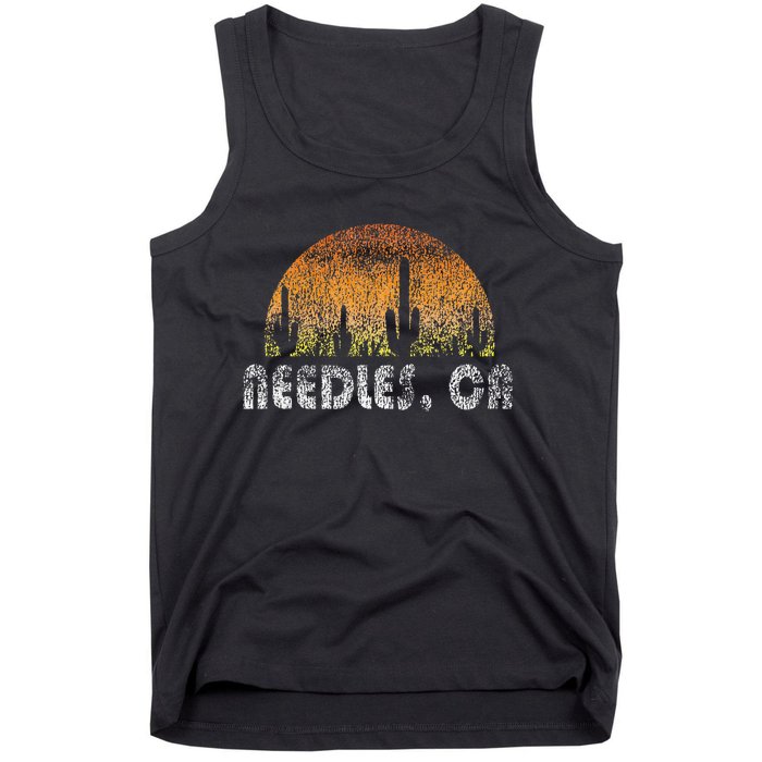 Retro Needles California Desert Sunset Vintage Tank Top