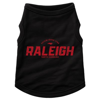 Raleigh North Carolina Nc Vintage Athletic Red Sports Doggie Tank