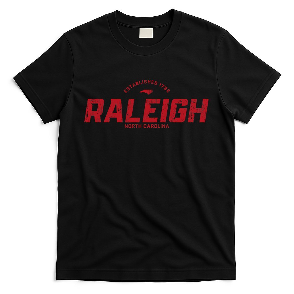Raleigh North Carolina Nc Vintage Athletic Red Sports T-Shirt