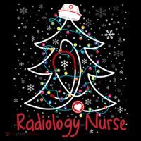 Radiology Nurse Christmas Tree Snowflakes Xmas Nurse Scrubs Gift Drawstring Bag