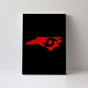 Red North Carolina Eye of the Hurricane Canvas