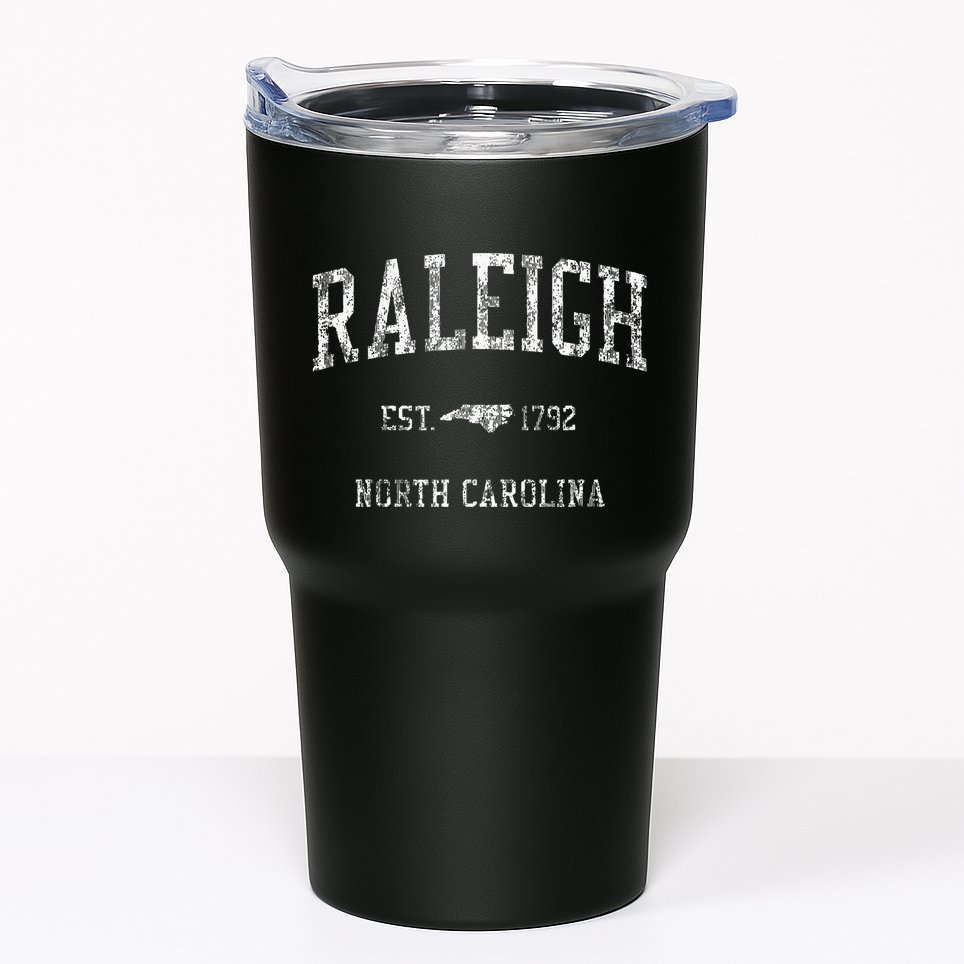 Raleigh North Carolina Nc Vintage Sports Tumbler