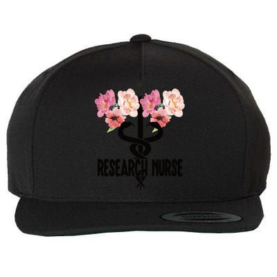 Research Nurse Caduceus Clinical Research Nursing Cool Gift Wool Snapback Cap