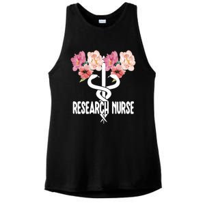 Research Nurse Caduceus Clinical Research Nursing Week Gift Ladies PosiCharge Tri-Blend Wicking Tank