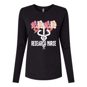 Research Nurse Caduceus Clinical Research Nursing Week Gift Womens Cotton Relaxed Long Sleeve T-Shirt