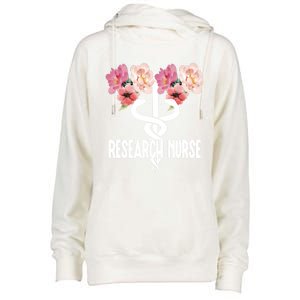 Research Nurse Caduceus Clinical Research Nursing Week Gift Womens Funnel Neck Pullover Hood