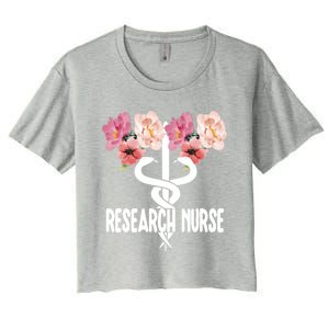 Research Nurse Caduceus Clinical Research Nursing Week Gift Women's Crop Top Tee