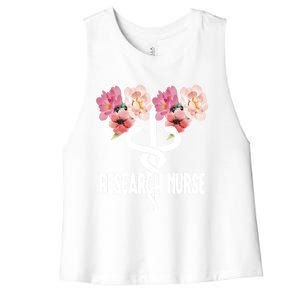 Research Nurse Caduceus Clinical Research Nursing Week Gift Women's Racerback Cropped Tank