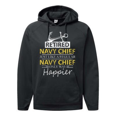 Retired Navy Chief Performance Fleece Hoodie