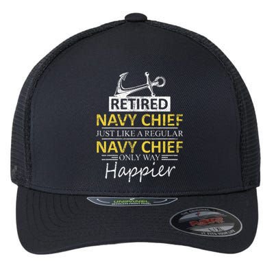 Retired Navy Chief Flexfit Unipanel Trucker Cap