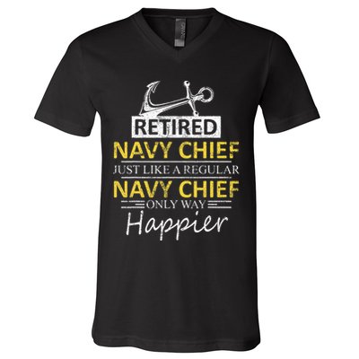 Retired Navy Chief V-Neck T-Shirt
