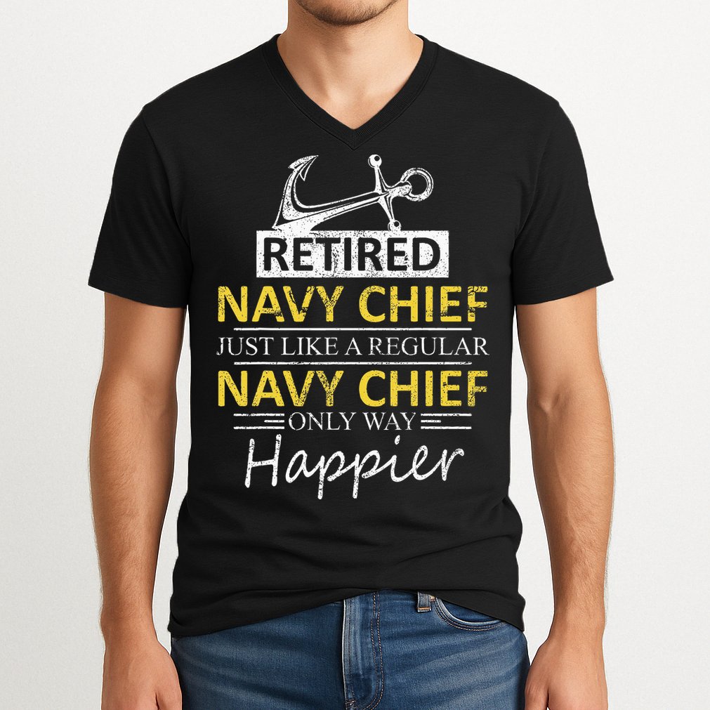 Retired Navy Chief V-Neck T-Shirt