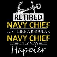 Retired Navy Chief Button