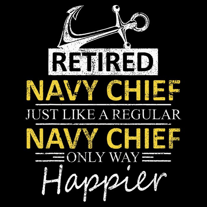 Retired Navy Chief Button