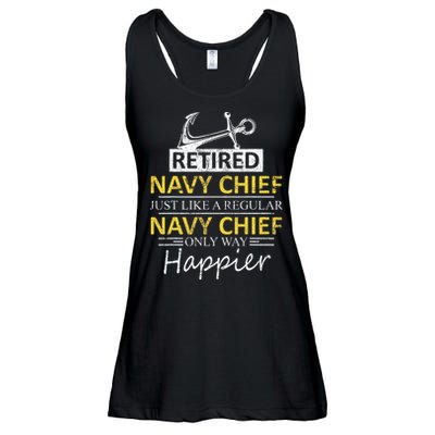 Retired Navy Chief Ladies Essential Flowy Tank