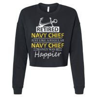 Retired Navy Chief Cropped Pullover Crew