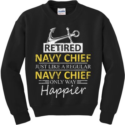 Retired Navy Chief Kids Sweatshirt