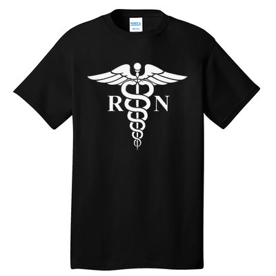 Rn Nurse Caduceus Medical Symbol Nursing Logo Gifts Tall T-Shirt