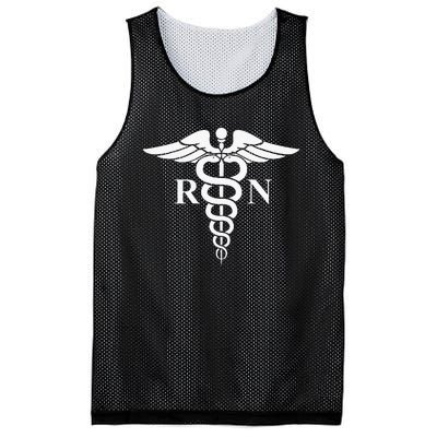 Rn Nurse Caduceus Medical Symbol Nursing Logo Gifts Mesh Reversible Basketball Jersey Tank