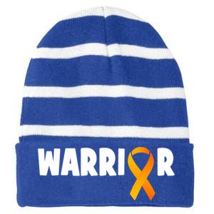 Renal Ney Cancer Survivor Ney Cancer Fighting Cool Gift Striped Beanie with Solid Band