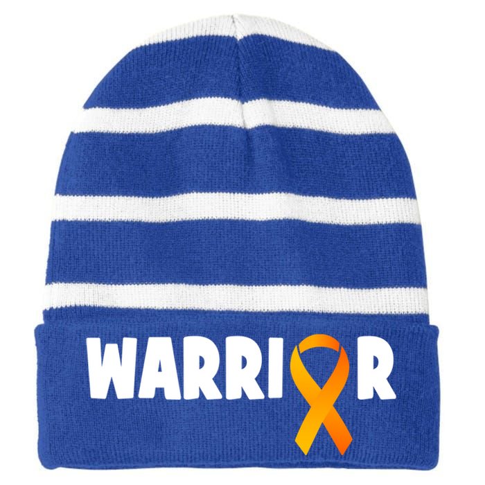 Renal Ney Cancer Survivor Ney Cancer Fighting Cool Gift Striped Beanie with Solid Band