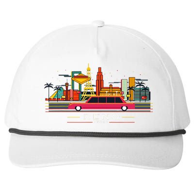 Reno Nevada Cityscape Souvenir Snapback Five-Panel Rope Hat