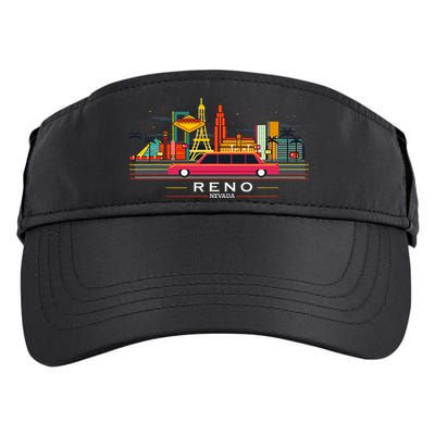 Reno Nevada Cityscape Souvenir Adult Drive Performance Visor