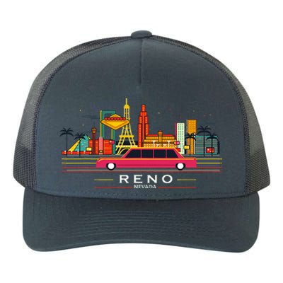 Reno Nevada Cityscape Souvenir Yupoong Adult 5-Panel Trucker Hat