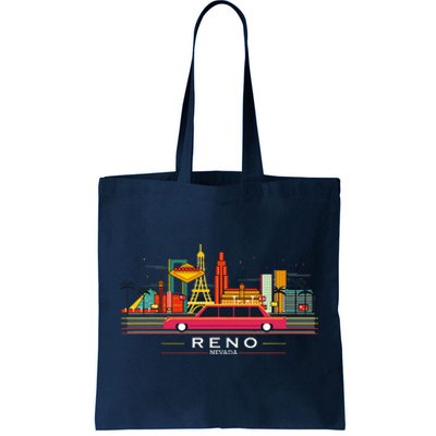 Reno Nevada Cityscape Souvenir Tote Bag