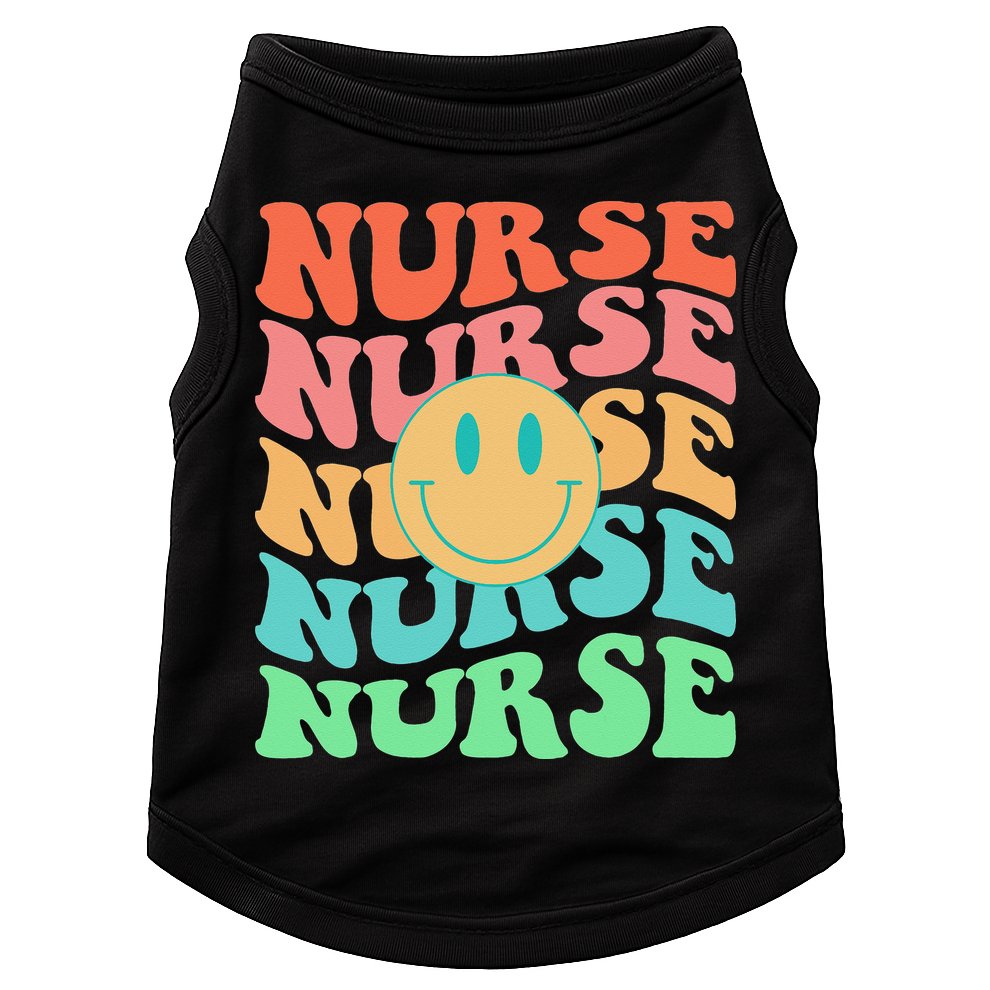 Retro Nurse Colorful Nurse Life Nurse's Day Doggie Tank