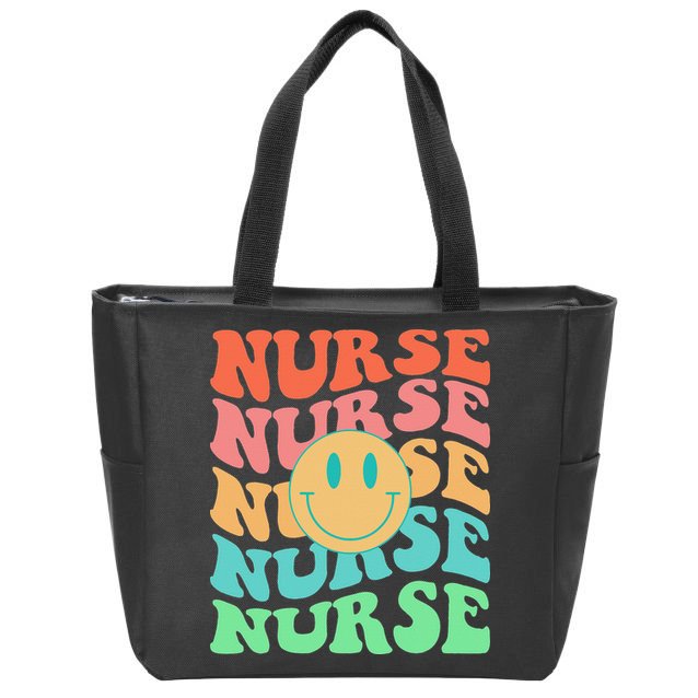 Retro Nurse Colorful Nurse Life Nurse's Day Zip Tote Bag