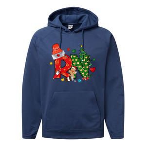 Registered Nurse Christmas Rn Festive Performance Fleece Hoodie