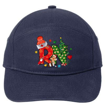 Registered Nurse Christmas Rn Festive 7-Panel Snapback Hat