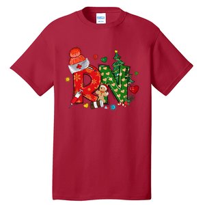 Registered Nurse Christmas Rn Festive Tall T-Shirt