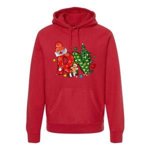 Registered Nurse Christmas Rn Festive Premium Hoodie