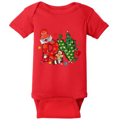 Registered Nurse Christmas Rn Festive Baby Bodysuit