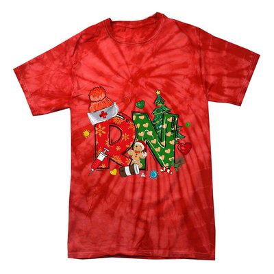 Registered Nurse Christmas Rn Festive Tie-Dye T-Shirt
