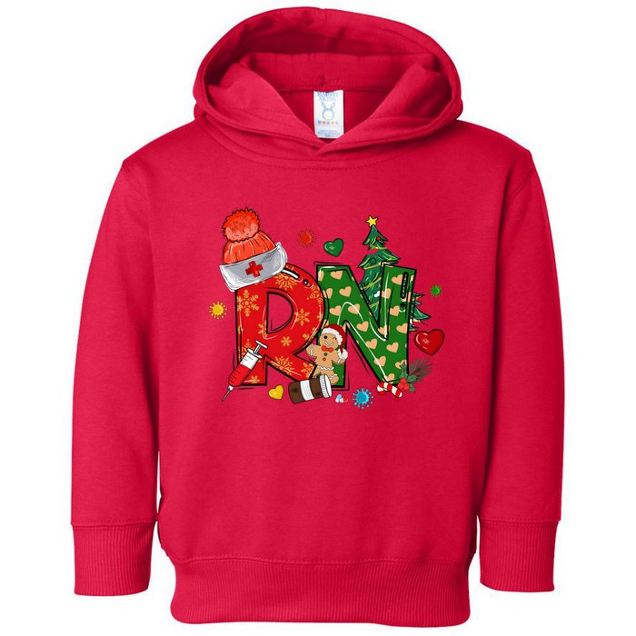 Registered Nurse Christmas Rn Festive Toddler Hoodie