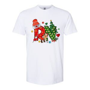 Registered Nurse Christmas Rn Festive Softstyle CVC T-Shirt