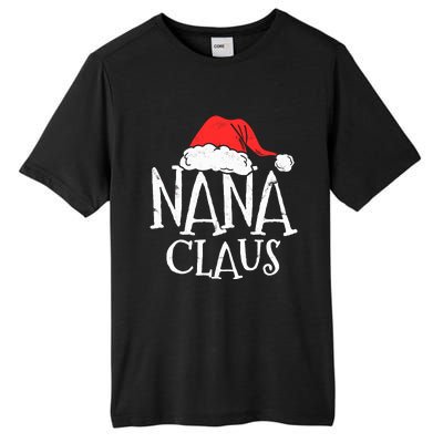 Retro Nana Claus Gift Funny Christmas Santa Costume Grandma Tall Fusion ChromaSoft Performance T-Shirt