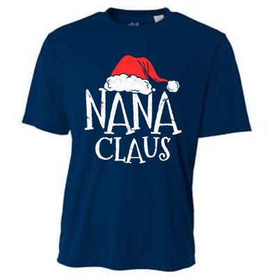 Retro Nana Claus Gift Funny Christmas Santa Costume Grandma Cooling Performance Crew T-Shirt