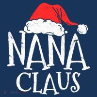 Retro Nana Claus Gift Funny Christmas Santa Costume Grandma T-Shirt
