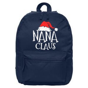 Retro Nana Claus Gift Funny Christmas Santa Costume Grandma 16 in Basic Backpack